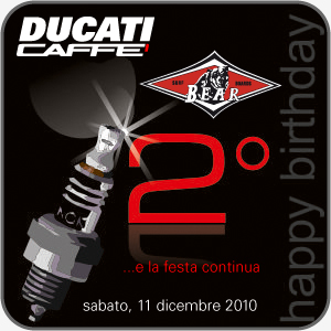 BUON COMPLEANNO DUCATI CAFFE' - La festa continua... Sfila il marchio Bear